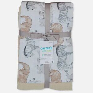 Carter's  Infant Safari Swaddle Blankets 2 Pack NWT